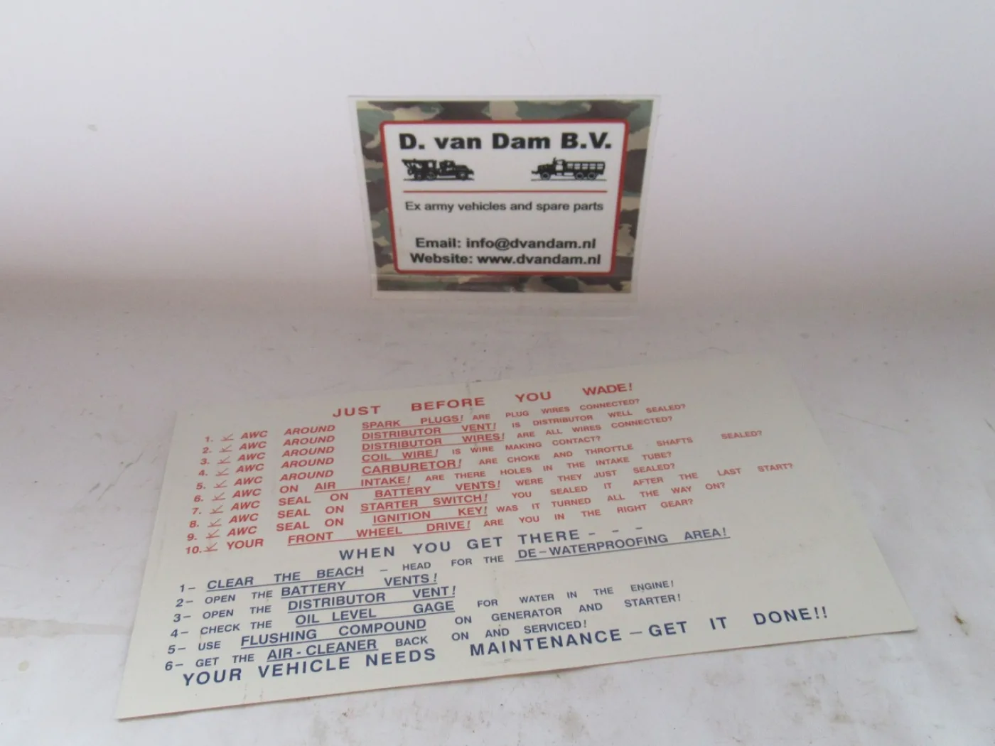 Amerikaanse vlag waden checklist sticker (met lijm) - 2