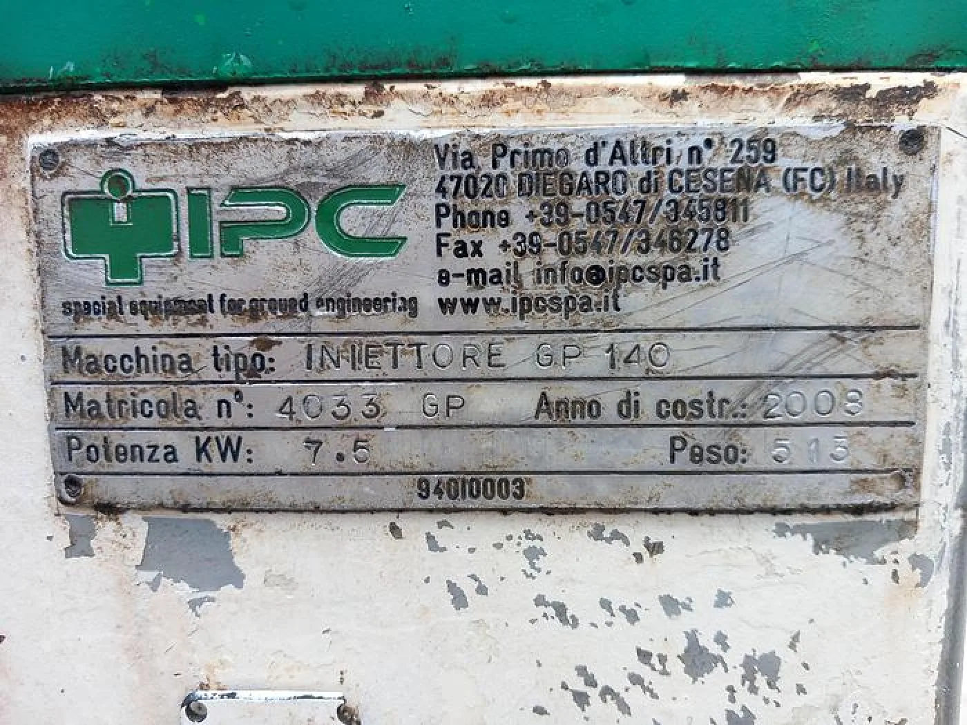 Misturador de argamassas IPC INIETTORE GP 140 - 2