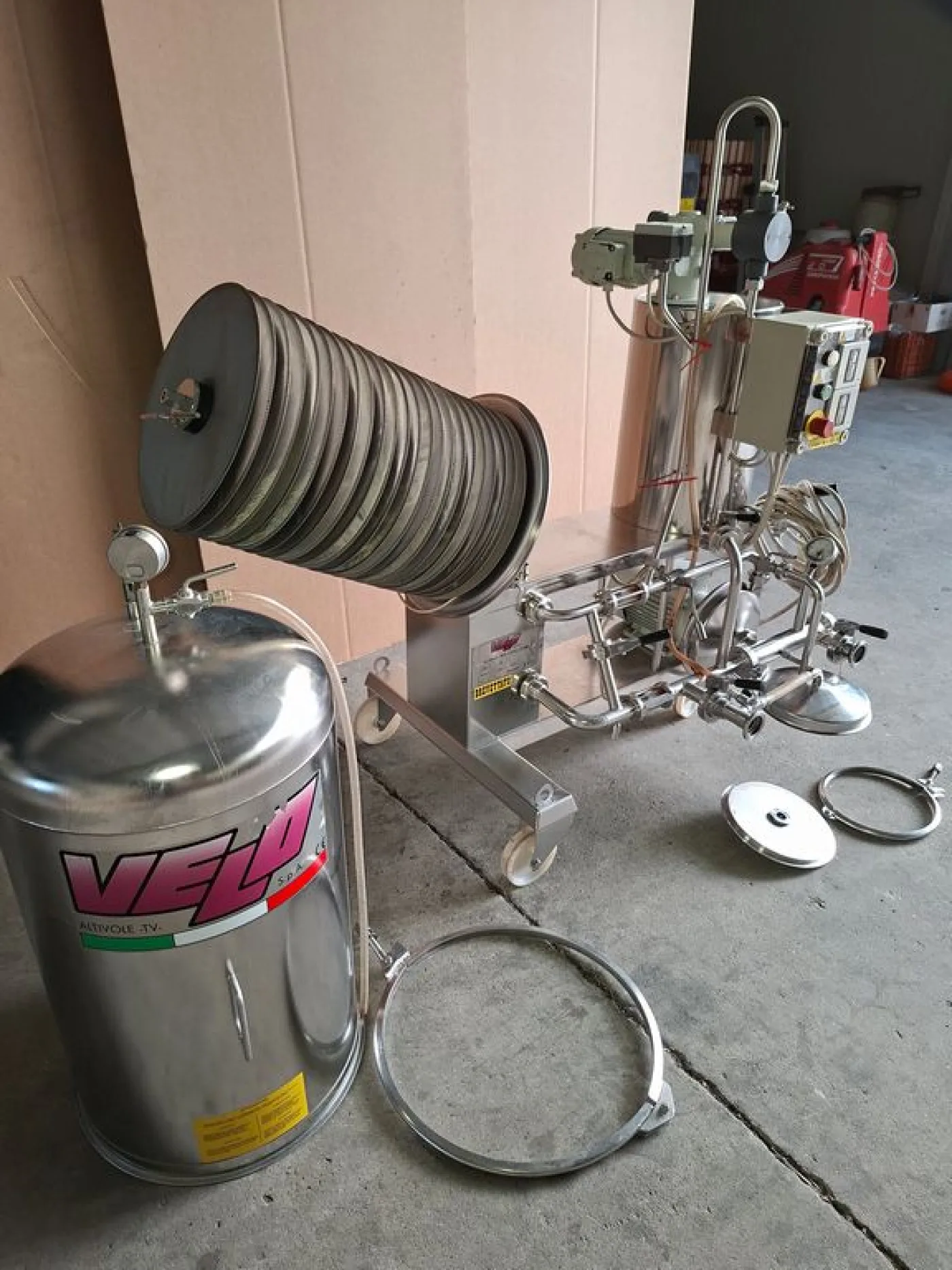 KIESELGUR FILTER VELO FIRM IN STAINLESS STEEL, 3MQ OF FILTERING SURFACE, SECOND-HAND MACHINE - 2