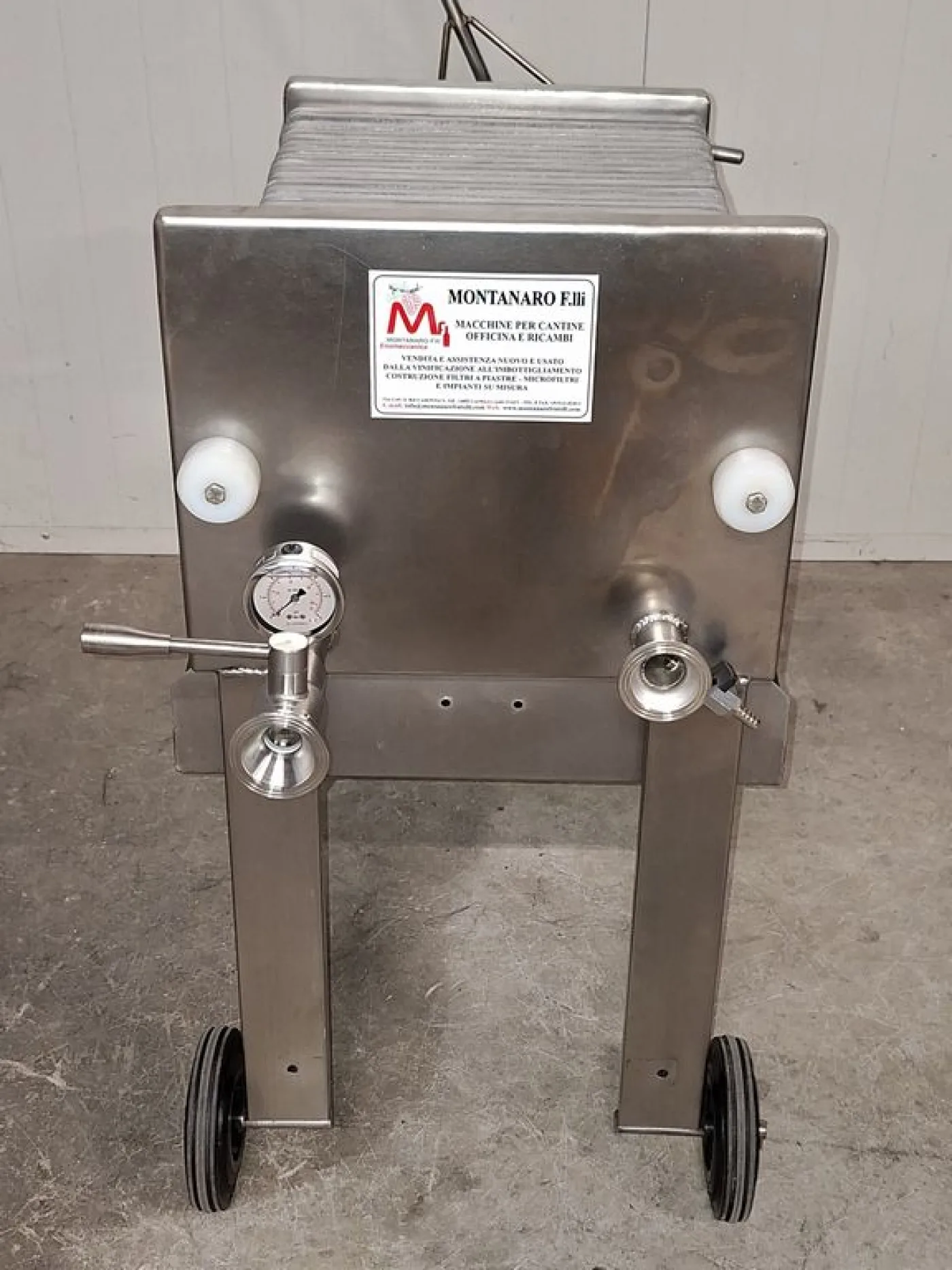 FILTER PLATES MODEL 32X32, STAINLESS STEEL FRAME, 20 ALUMINUM PLATES, SECOND-HAND MACHINE - 5