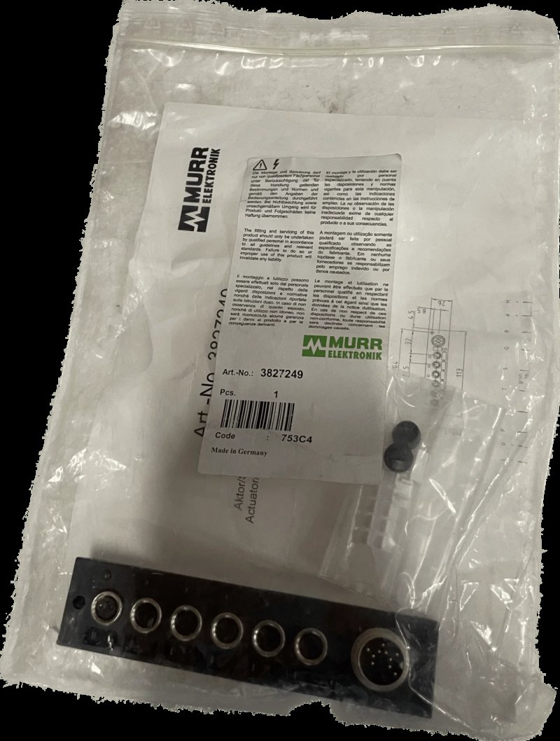 MURR-Electronic 3827249 Passiv-Vert. Schmal,6xM8,3pol,Steck. M16