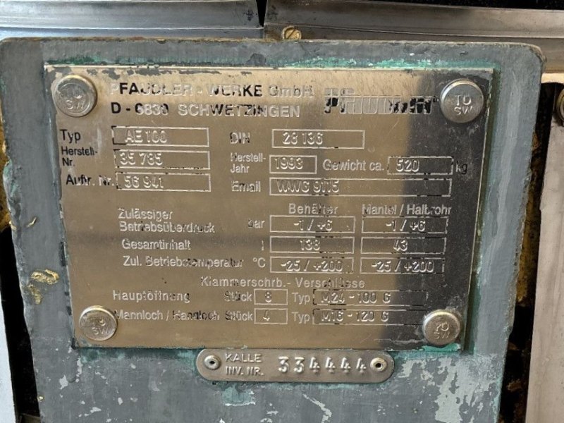 Pfaudler-werke AE100 - Glass-lined Reactor