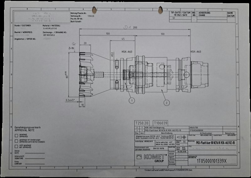 Mapal WWS PKD-Planfräser 80 NZ16 IK HSK-A63 RZ