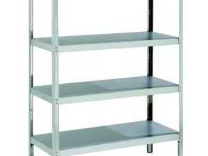 Parry S-Steel RACK4S 1500X400X1500, 4 x shelves. - islandcatering