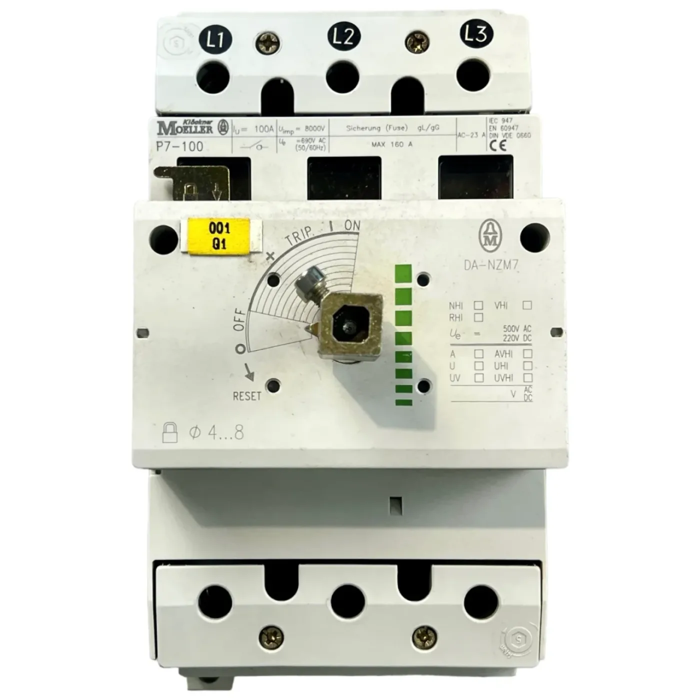 Klöckner-Moeller P7-100 P7100 + DA-NZM7 DANZM7 Leistungsschalter Hauptschalter - 4