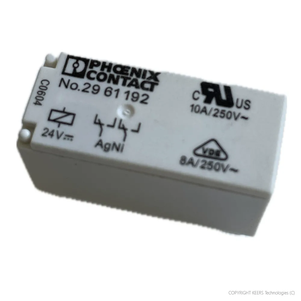 KT-2961192 Phoenix Contact General Purpose Relay, REL-MR Series, Power, Non Latching, DPDT, 24 VDC, 8 A