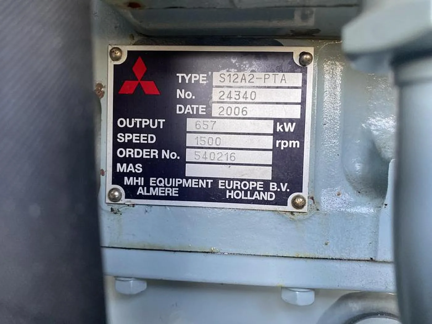 2009 Mitsubishi S12A2-PTA / Stamford Gen set 810 KVA - 5