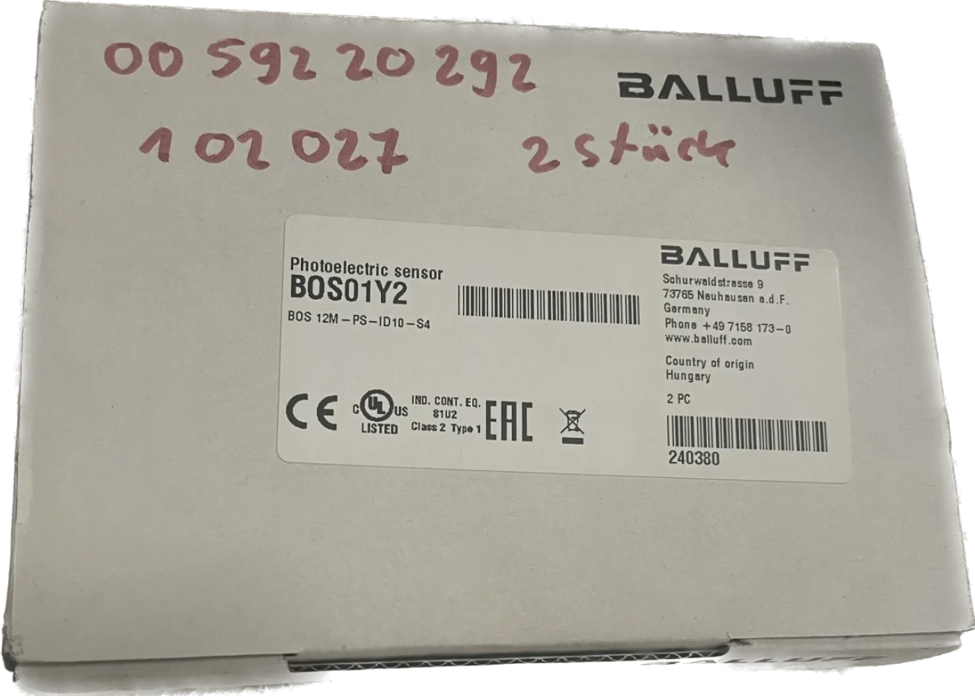 BALLUFF Lichttaster BOS 12M-PS-ID10-S4 - 1