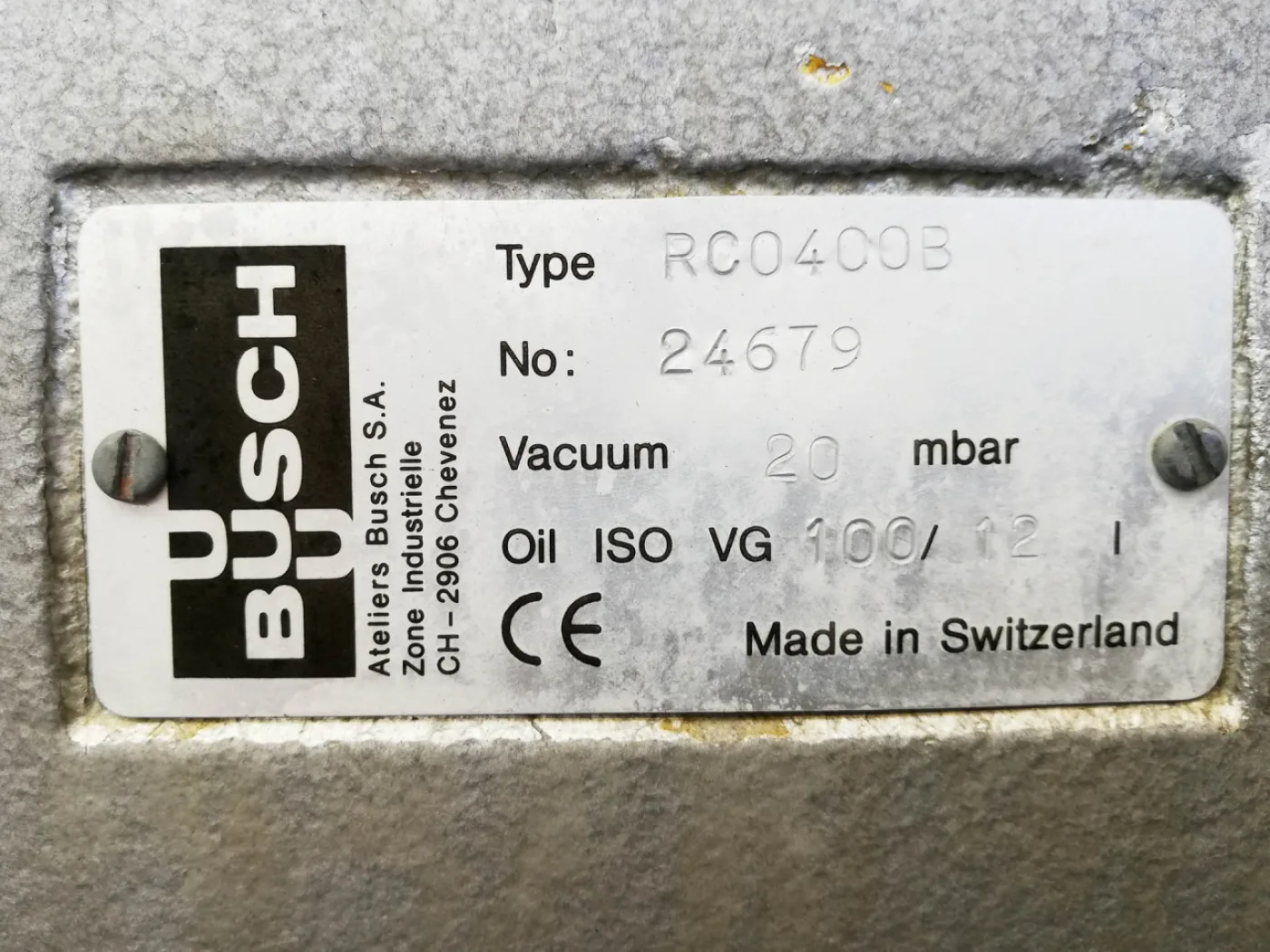 Busch RC0400B - Vacuum pump - 5