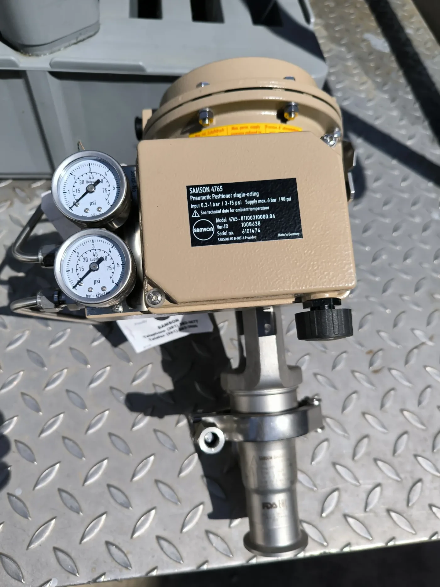 LINEAR VALVE SAMSON 3347 WITH PNEUMATIC ACTUATOR SAMSON 3271 - 2