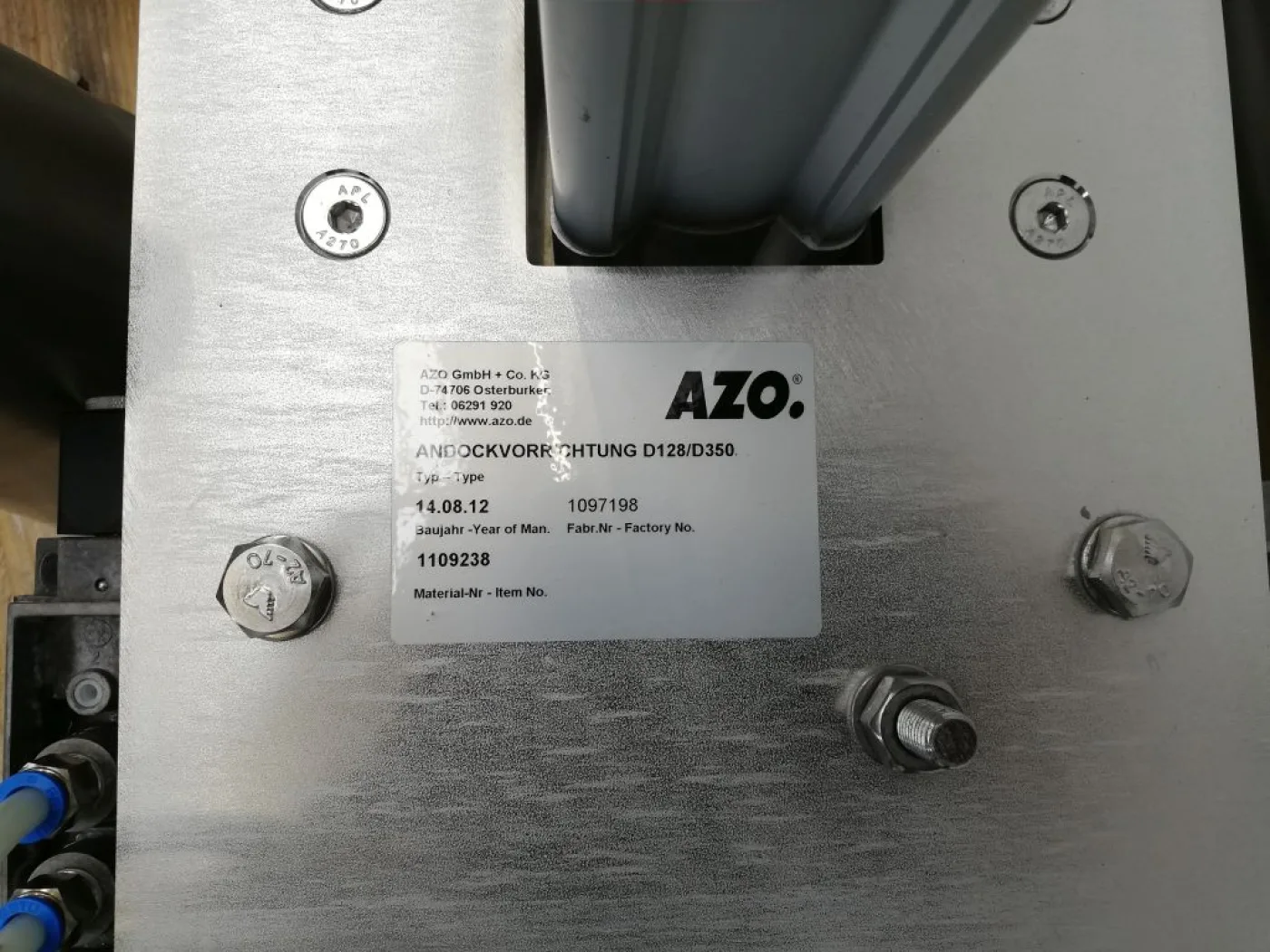 AZO Docking device D128/D350 - Powder filler - 3