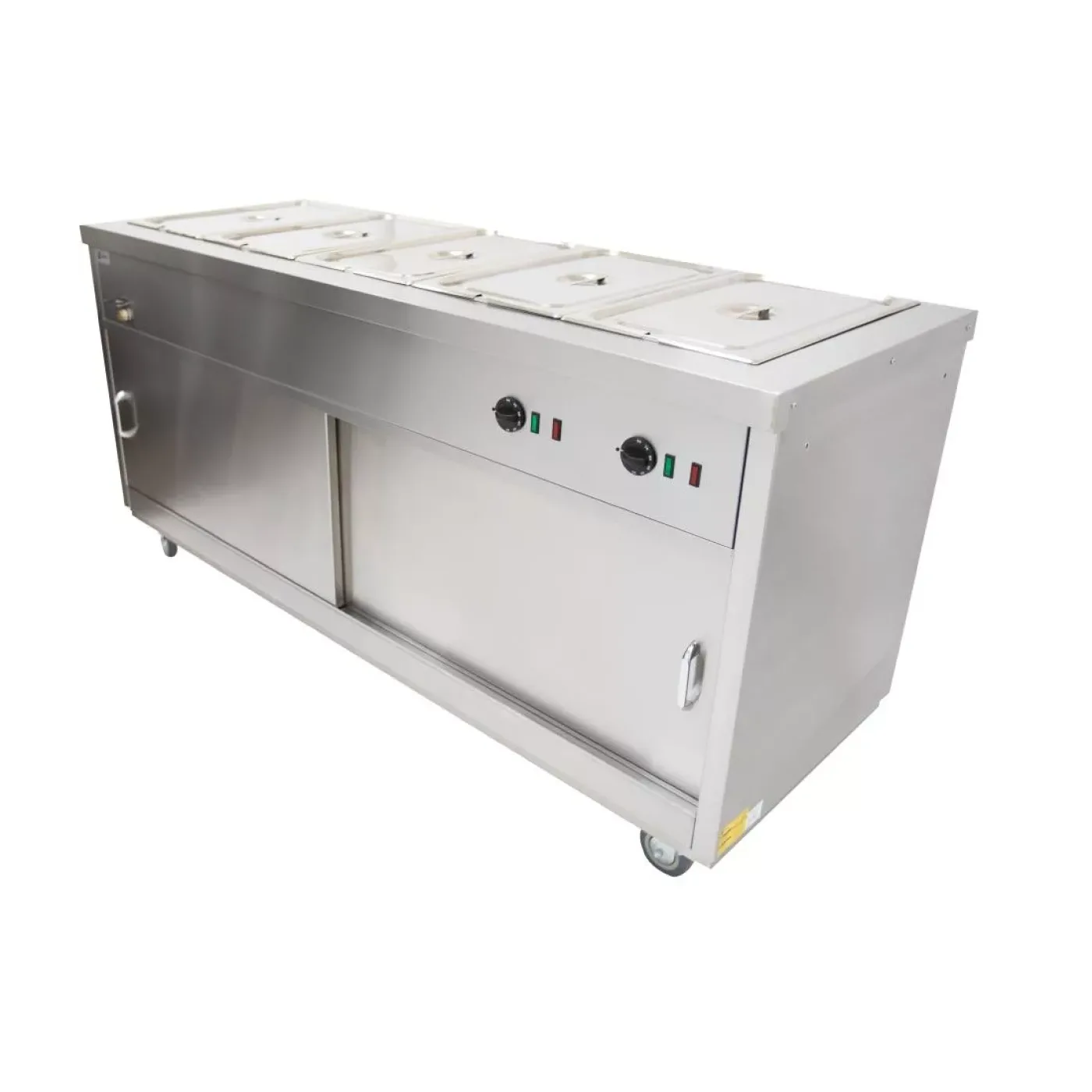 Parry Bain Marie Topped Mobile Hot Cupboard HOT18BM - islandcatering - 2
