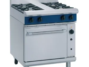 Blue Seal Evolution 4 Burner Convection Oven Natural Gas 750mm G54D/N - islandcatering