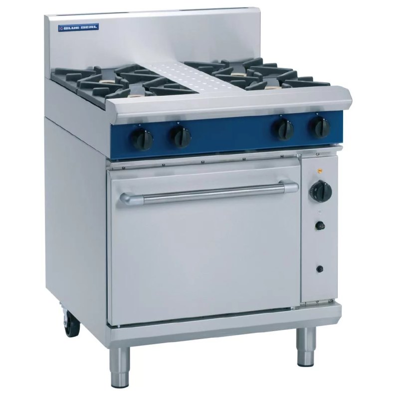 Blue Seal Evolution 4 Burner Convection Oven Natural Gas 750mm G54D/N - islandcatering