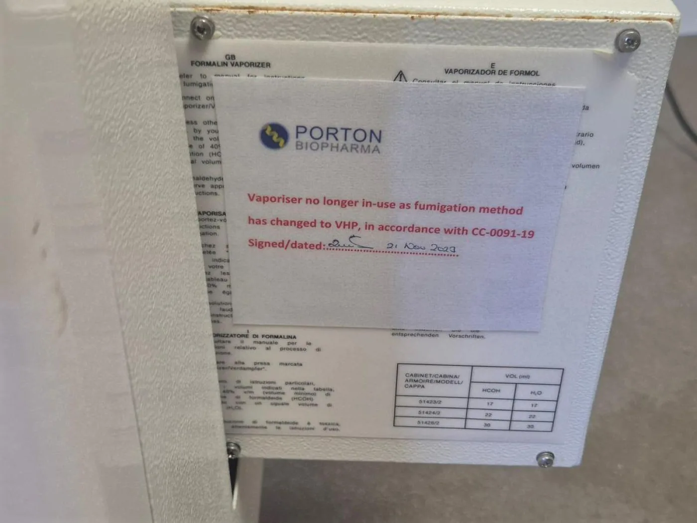 Bioquell Microflow Bio Safety Cabinet Class - 6
