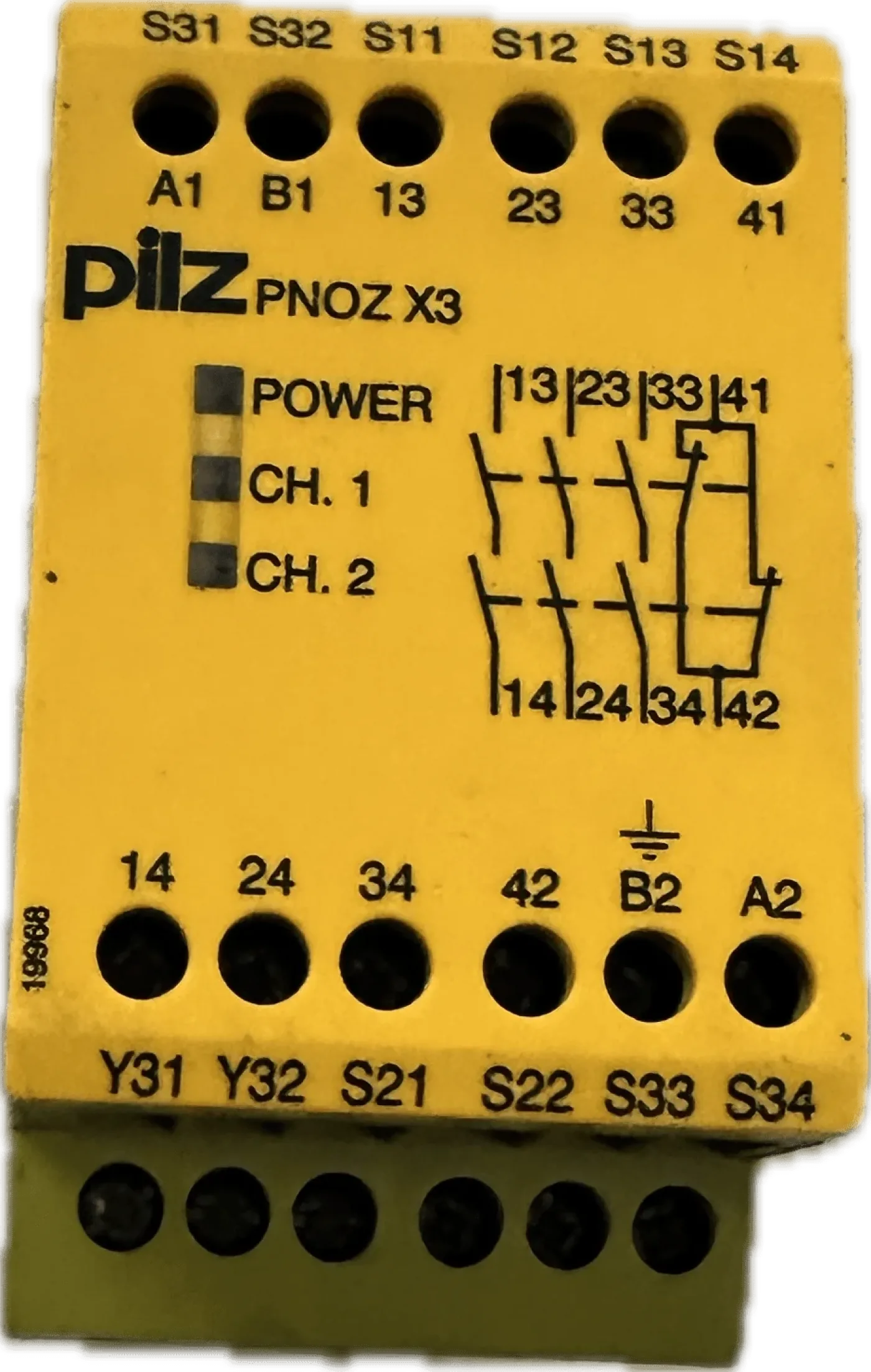 Pilz Sicherheitsschaltgerät PNOZ X3 24VAC 24VDC 3n/o 1n/c 1so - 3