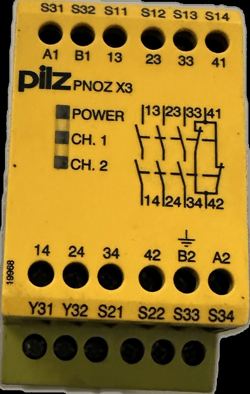 Pilz Sicherheitsschaltgerät PNOZ X3 24VAC 24VDC 3n/o 1n/c 1so