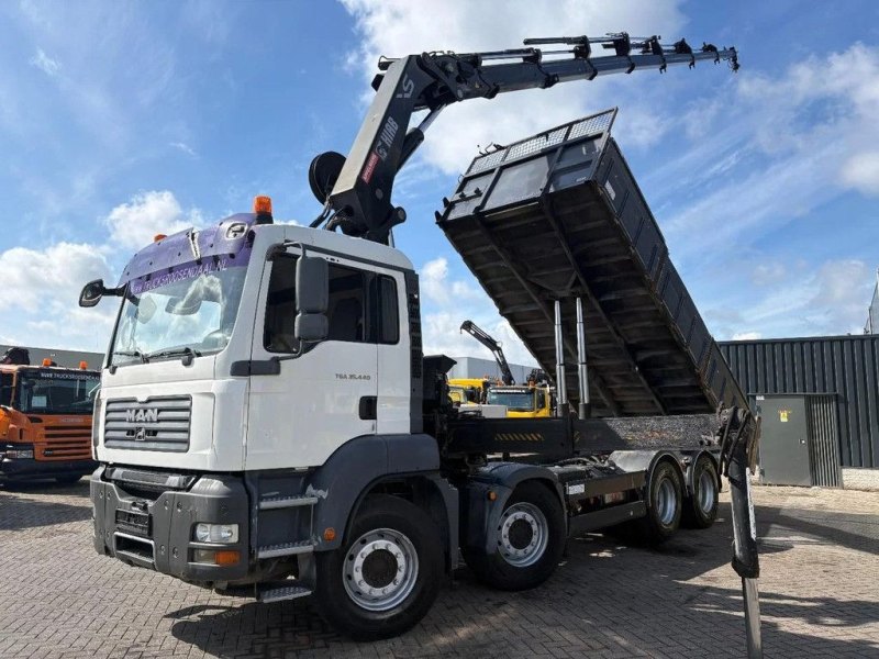 MAN Tga 35.440 + Hiab 322 E-7 Hipro + Tipper + 8X4 + Remote