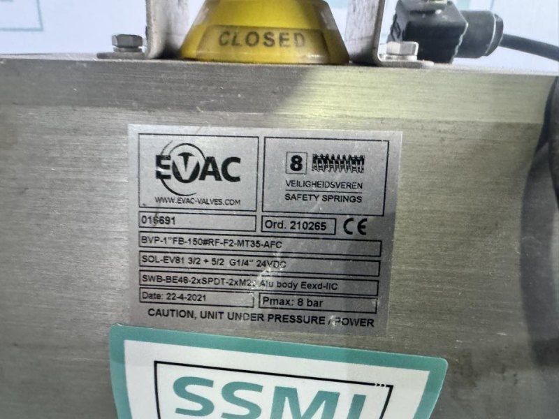 2021 EVAC / Max-Air Technology Pneumatic Valve Actuator Assembly