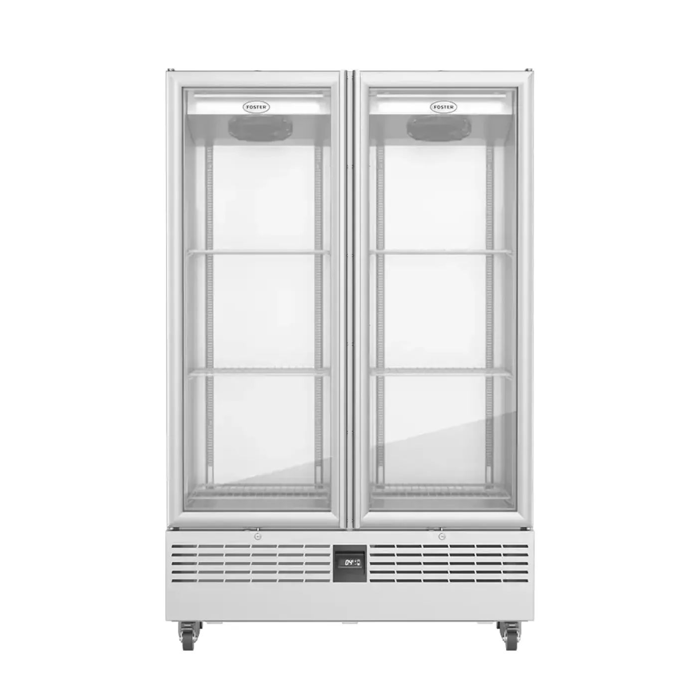 Foster FSL800G/11-318 Slimline Double Glass Door Refrigerated Upright Display Cabinet 800 Litres - islandcatering - 1