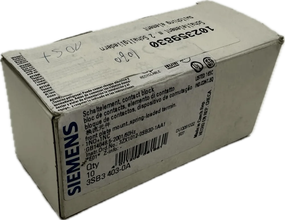Siemens Schaltelement mit 2 Schaltgliedern (10stck) 3SB3403-0A