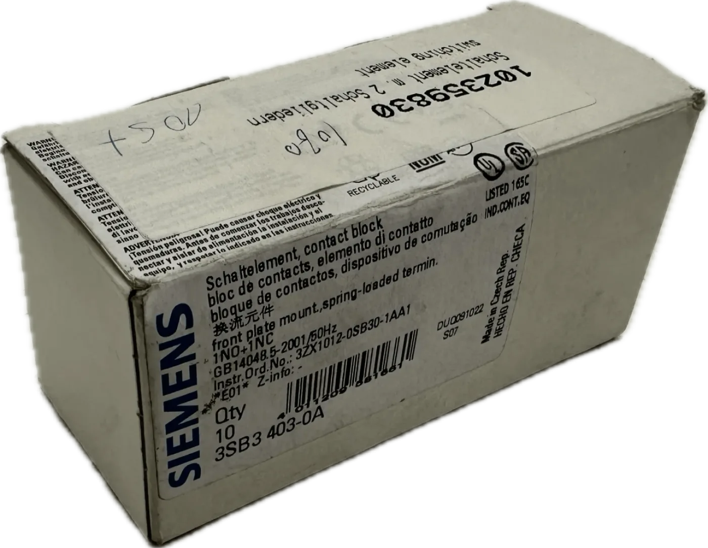 Siemens Schaltelement mit 2 Schaltgliedern (10stck) 3SB3403-0A - 1