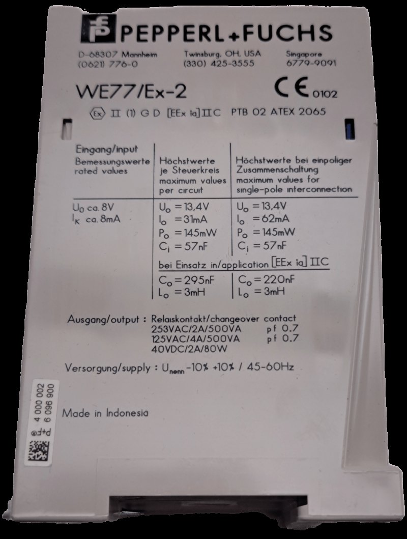 Pepperl+Fuchs WE 77/ED-2 230V Schaltverstärker
