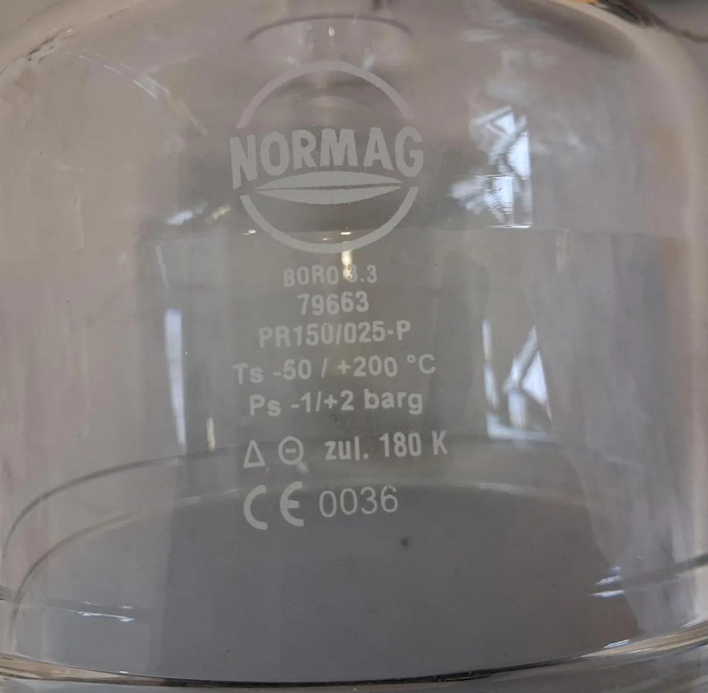 NORMAG ist ein Domaufsatz / Glasdom PR150/025-P aus Borosilikatglas 3. - 5
