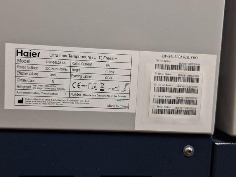 Haier DW-86L388A Ultra Low Temp Freezer
