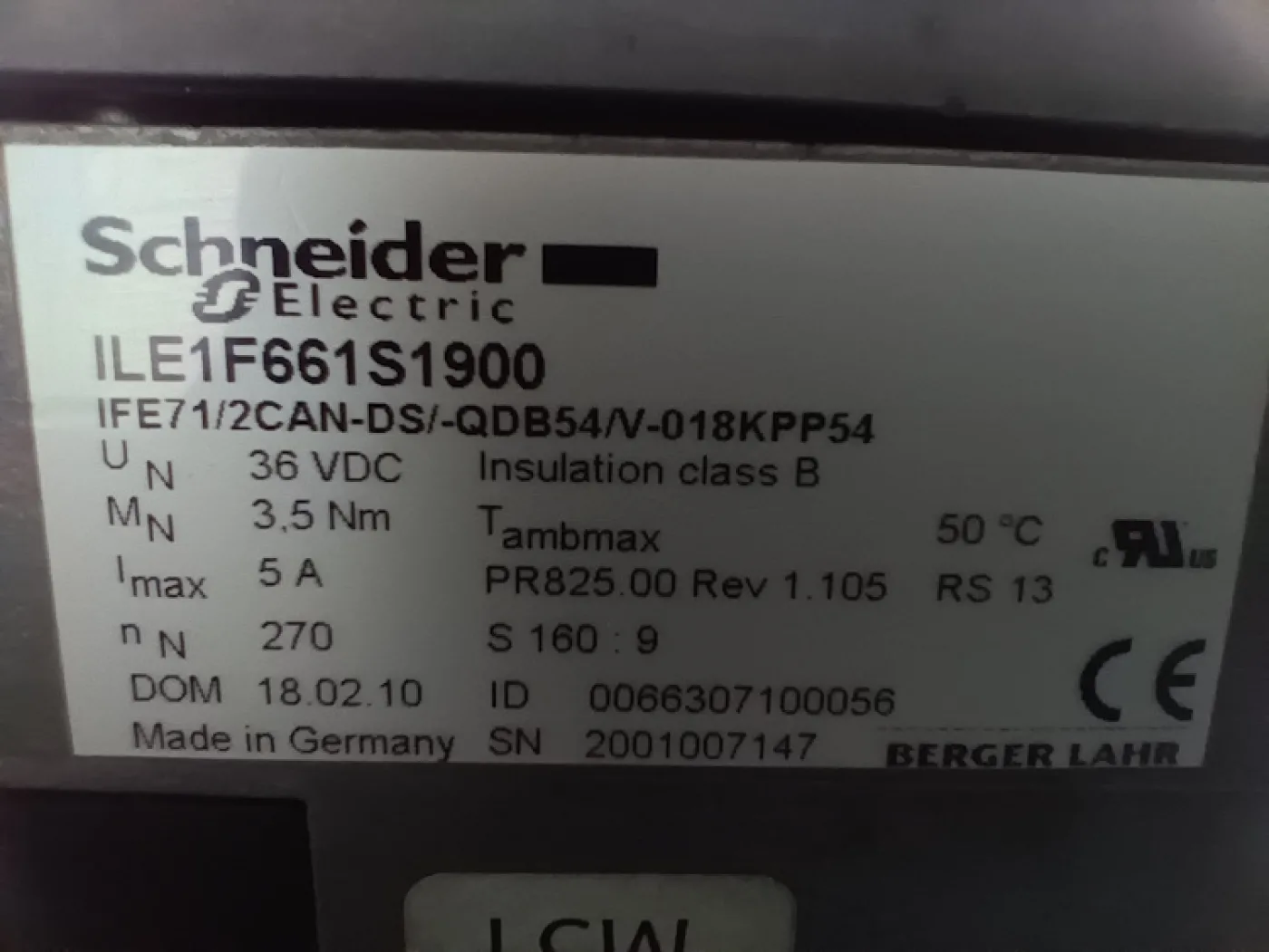 Schneider Electric Basysprint CAN Motor ILE1F661S1900 - 3