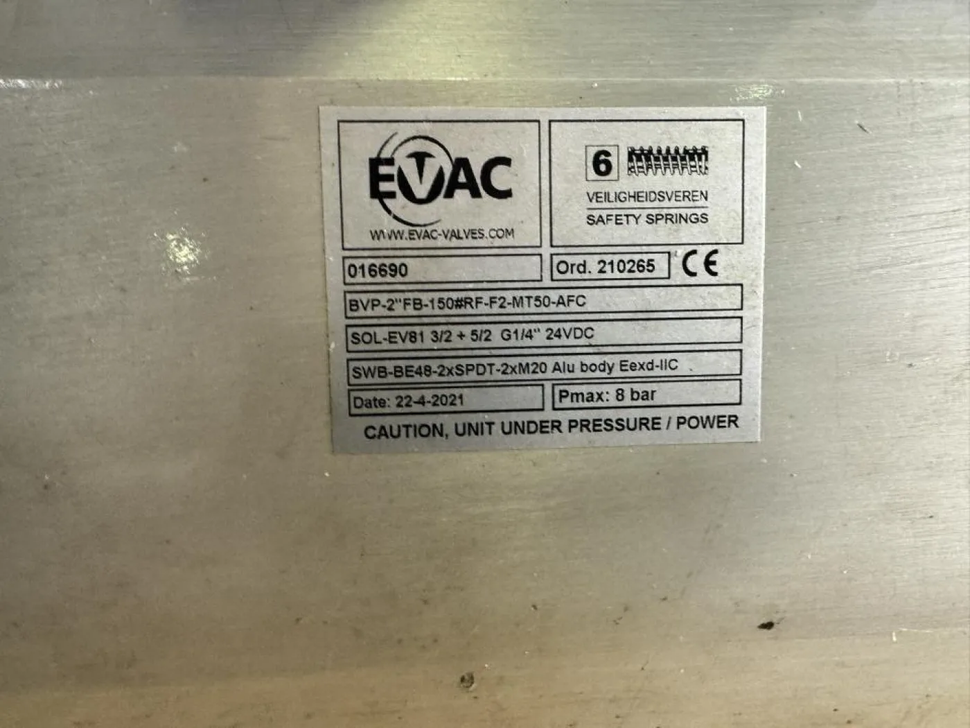 2021 EVAC / Max-Air Automated ball valve - 6
