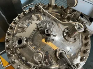 USED 316L STAINLESS STEEL ASEPTICAL REACTOR 130 LITERS WITH JACKET AND HEAT INSULATION