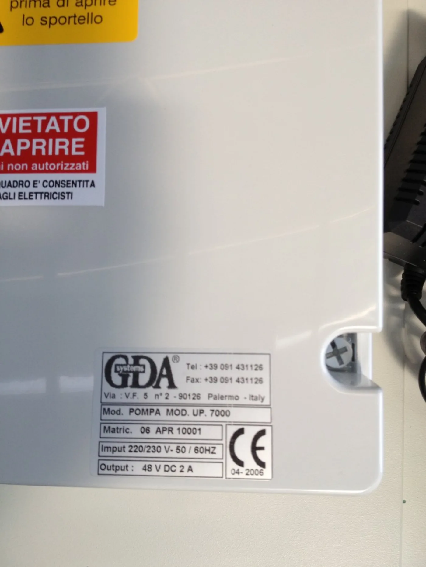 POMPA + STERILIZZATORE – GDA – MOD. UP7000 - 3