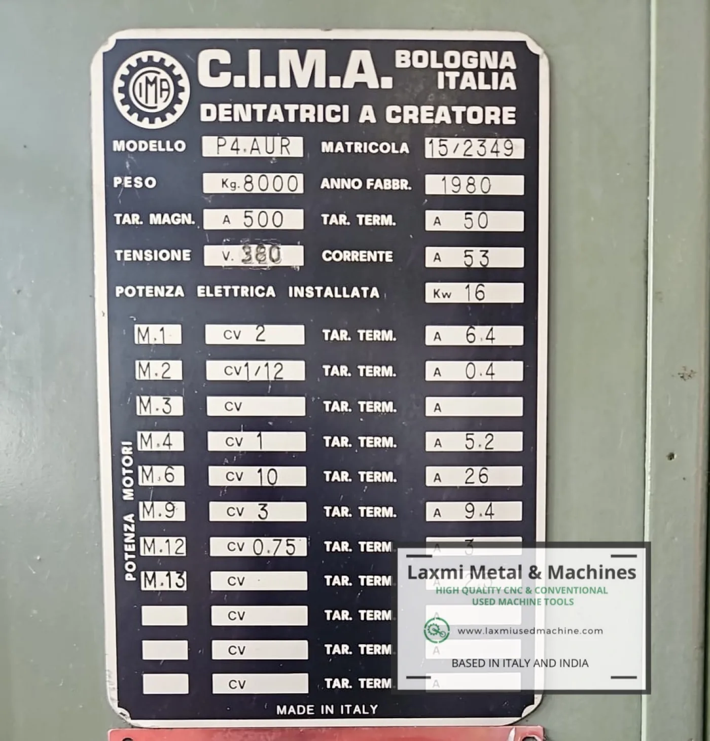 DENTATURA DI INGRANAGGI, CIMA - P4AUR - Laxmi Metal & Machines, Rohtak - 4