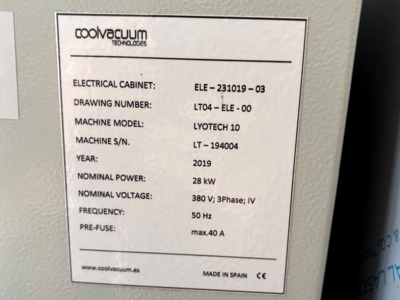 Coolvacuum Technologies Spain Lyotech 10 — Lyophilizer - Freeze dryer