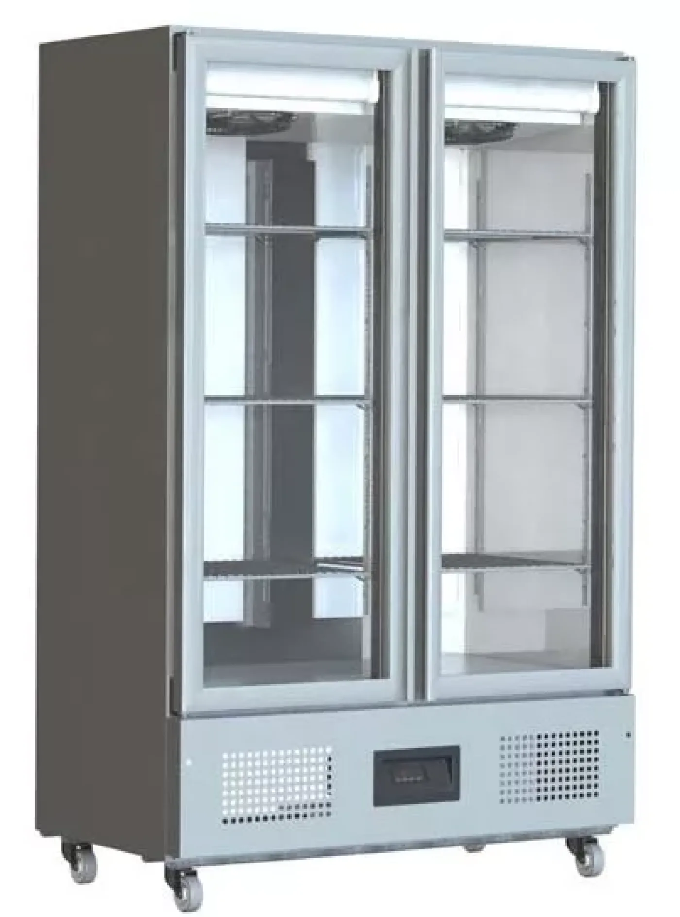 Foster FSL800G/11-172 Slimline Glass Double Door Refrigerated Upright Cabinet 800 Litres - islandcatering - 1