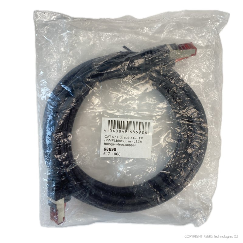 KT-68698 - Goobay - CAT.6 Patch Cable S/FTP 3m black
