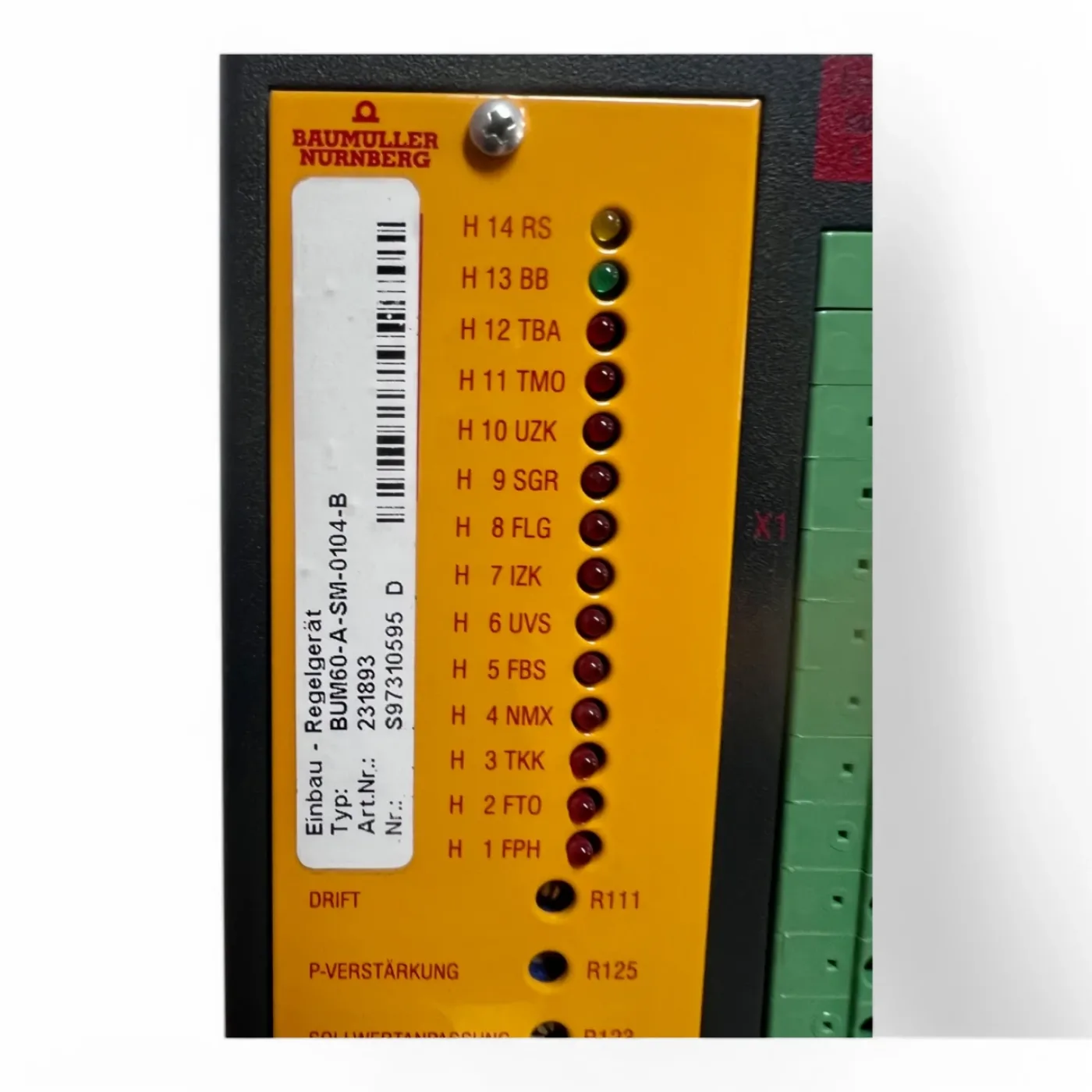 BAUMÜLLER Wechselstromumrichter BUM60-30/60-31-B-002 mit Steuerkarte BUM60-A-SH-0104 HOLZMA ) - 2