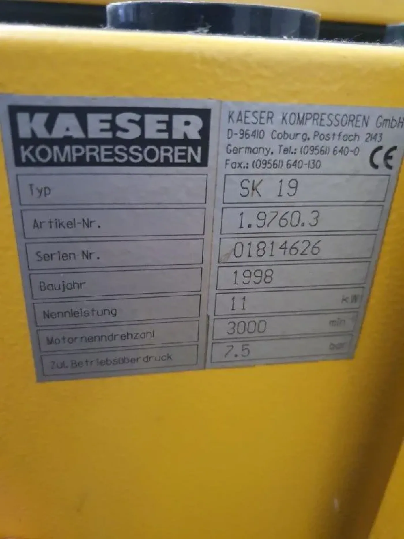 SK 19 + TB 19 + Kessel KAESER 1998 - 2