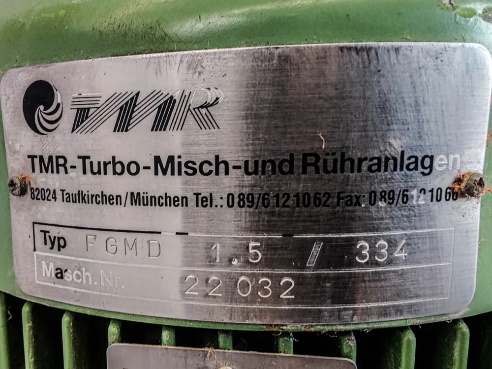 Ullmann & Co. 3000Ltr. with Martin empl mixer/stirrer - Stirring vessel