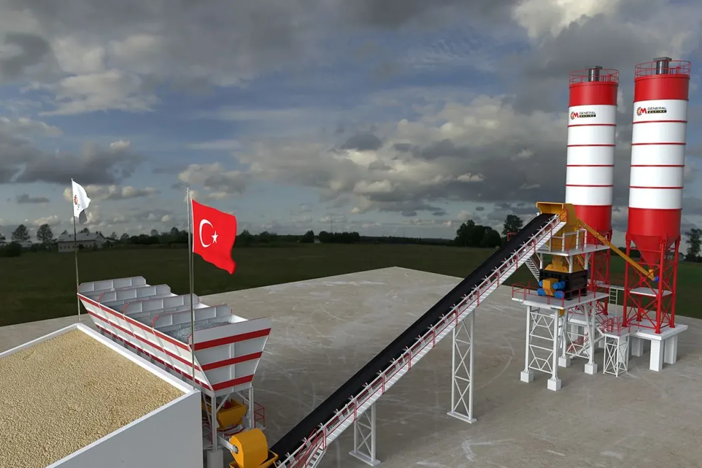 Stationary Concrete Batching Plant — Diamond 60, Titan 100, Magnum 120, Royal 150 - 8
