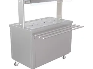 Parry Flexi-Serve Ambient Cupboard with Chilled Well and LED Illuminated Gantry FS-AW3PACK - islandcatering