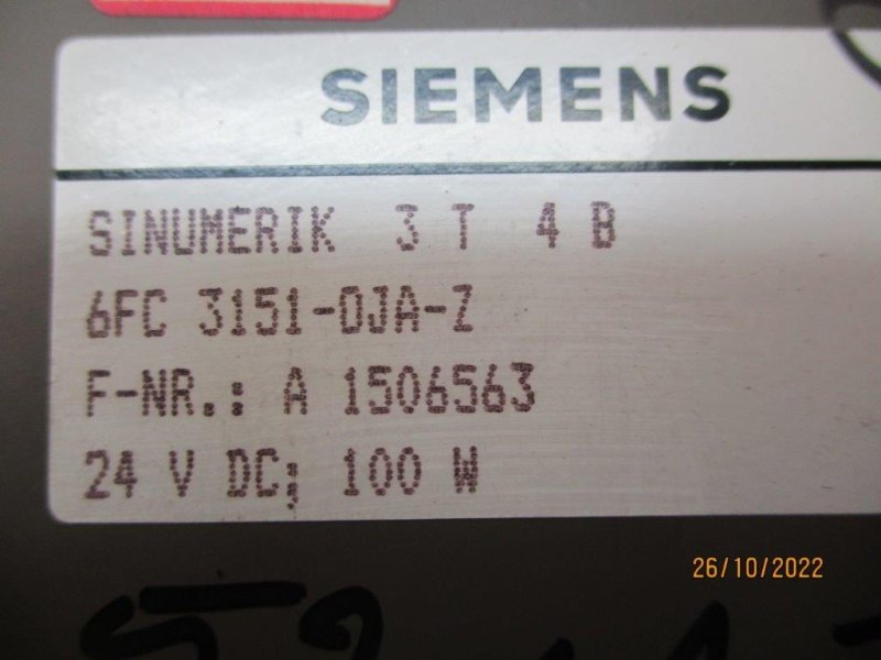 3-T 4B 6FC 3151-OJA-Z SIEMENS SINUMERIK 1988