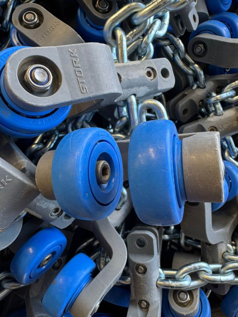 Chain w/ trolleys, Stork, T-track, 6