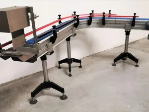 NASTRO TRASPORTATORE A TAPPARELLE CURVO MOTORIZZATO