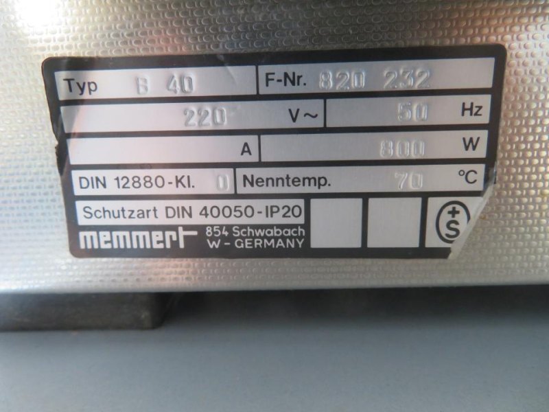 Memmert GmbH and Co. KG Memmert GmbH and Co. KG B 40 Laboratory Incubator- R and D