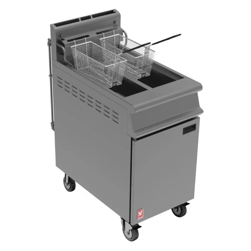 Falcon Free Standing Propane Gas Filtration Fryer with Castors G3845F - islandcatering
