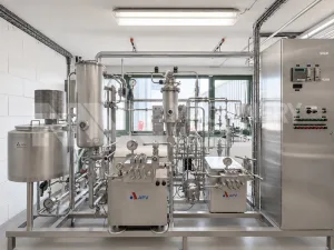 Upto 100 LPH APV Pilot UHT Plant with Plate Heat Exchanger, Direct Steam Injection & Twin 2-Stage Homogenisers