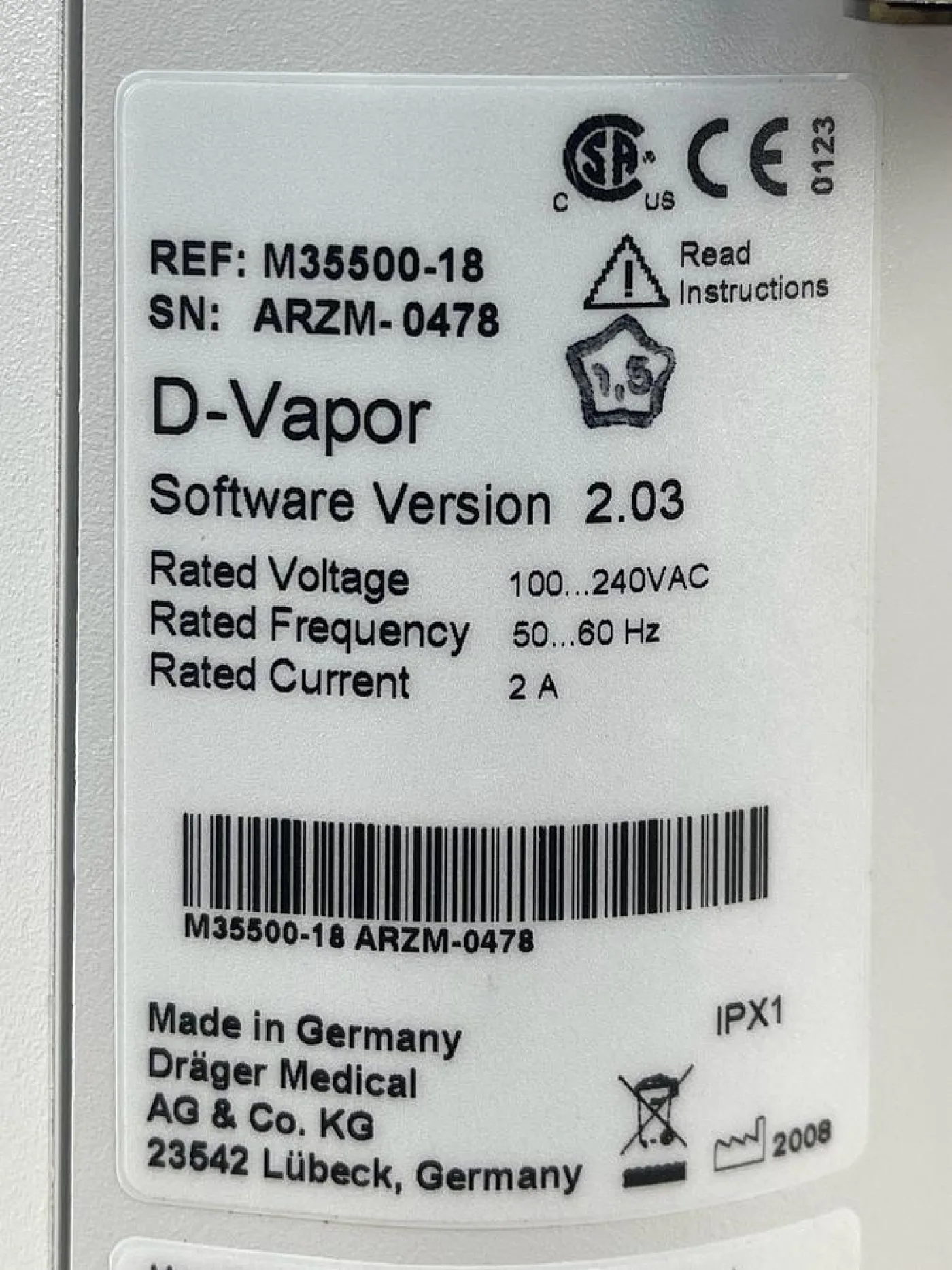 Dräger Baxter D-Vapor Desflurane M35500-18 YOM:2008 - 6