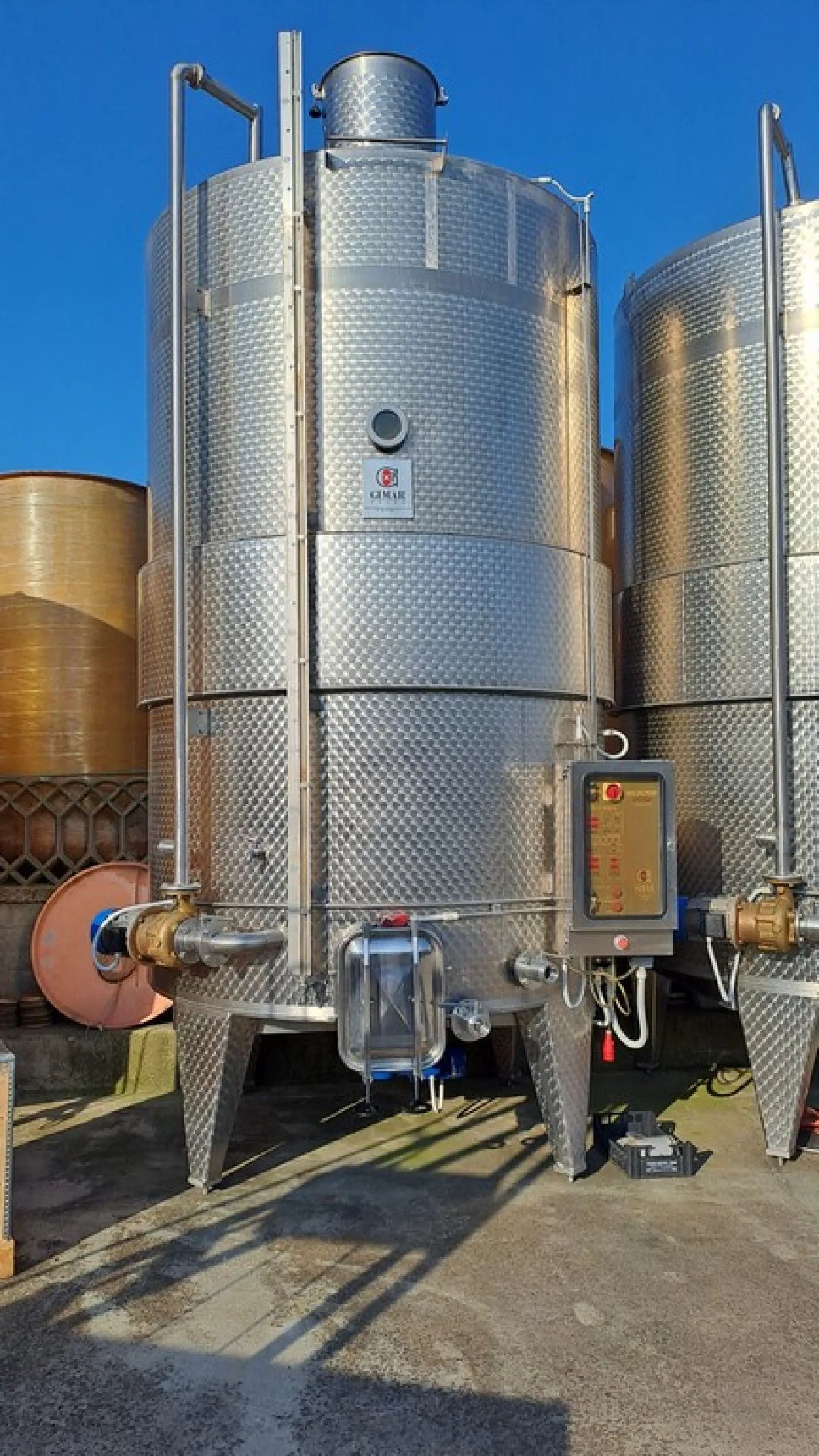 STAINLESS STEEL WINE-MAKERS GIMAR BRAND, CAPACITY HL 150 ABOUT, SECOND-HAND EQUIPMENTS - 5